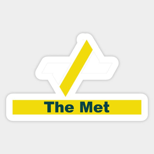 The Met Retro logo Sticker by francesrosey